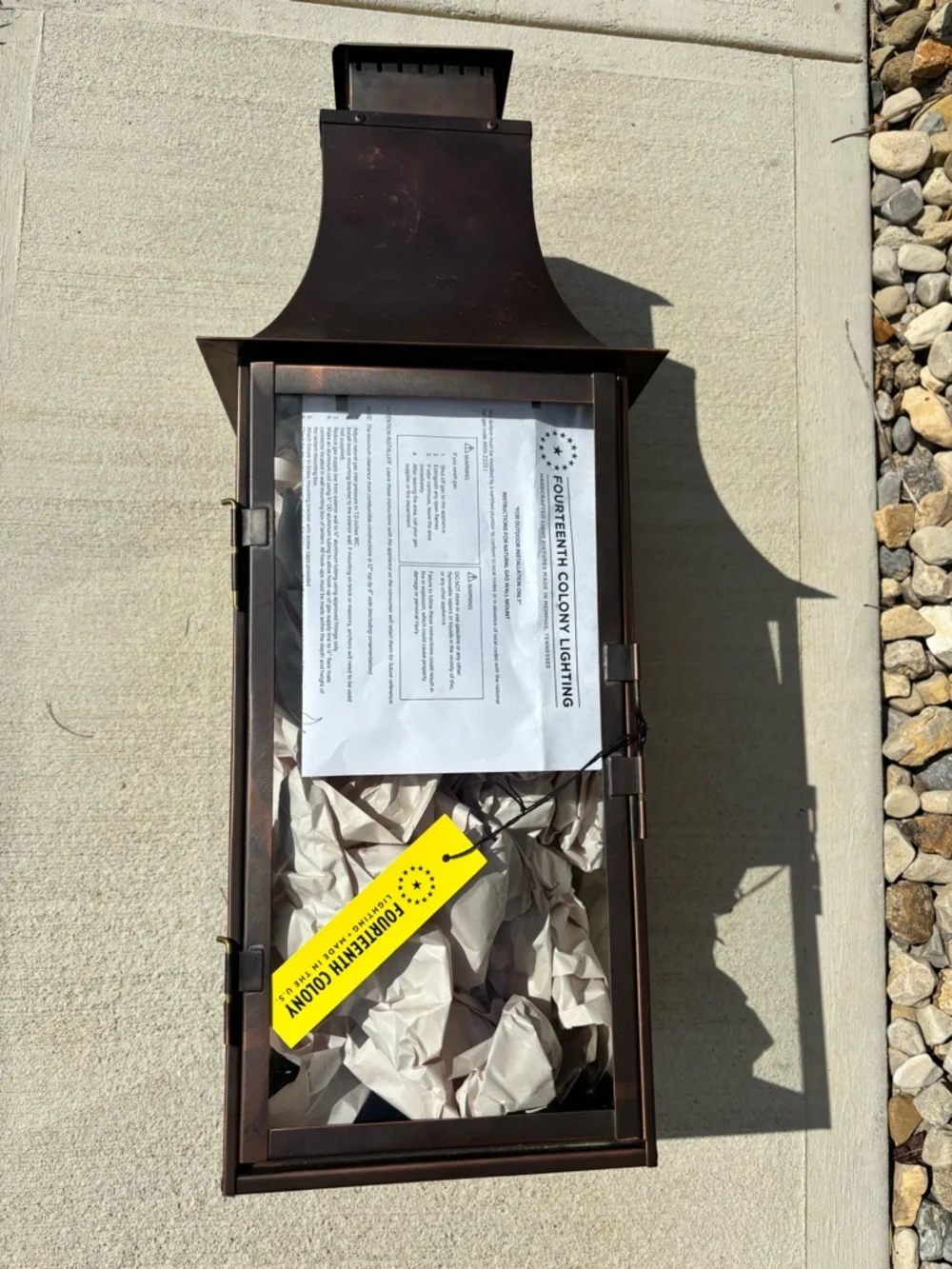 Fourteenth Colony Lighting Outdoor Gas Wall Lantern with Clear Glass